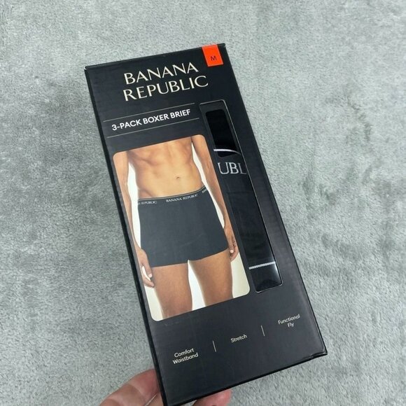 Banana Republic Mens 3-Pack Boxer Briefs Comfort Waist Medium a1351 - Picture 1 of 7